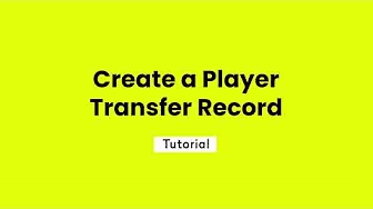 Creating Player Transfer Record