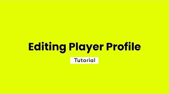 Editing Player Profile